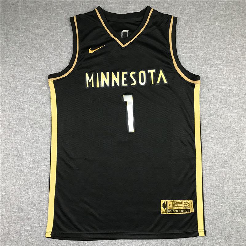 Men Minnesota Timberwolves #1 Edwards Black 2021 Nike Game NBA Jersey->oklahoma city thunder->NBA Jersey